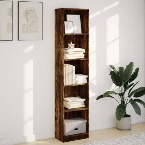 Regal za knjige boja hrasta 40x24x176 cm od konstruiranog drva - Dimljeni hrast 1 176 cm 40 cm Cijena
