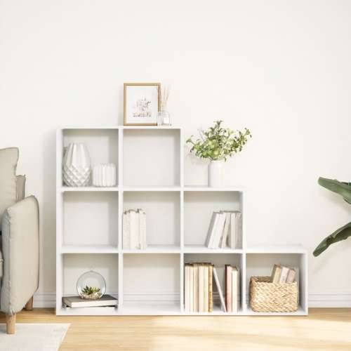 Pregrada/regal za knjige 3razina bijeli 137,5x29x103,5cm drveni - Bijela 1 103.5 cm 137.5 cm Cijena