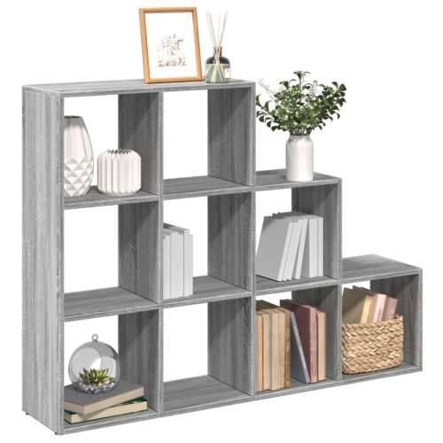 Pregrada/regal za knjige 3razina sonoma 137,5x29x103,5cm drveni - Sivi hrast sonoma 1 103.5 cm 137.5 cm Cijena