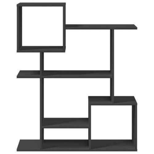 Paravan - Sobna pregrada / regal za knjige crni 92x29x112 cm drveni - Crna 1 112 cm Cijena