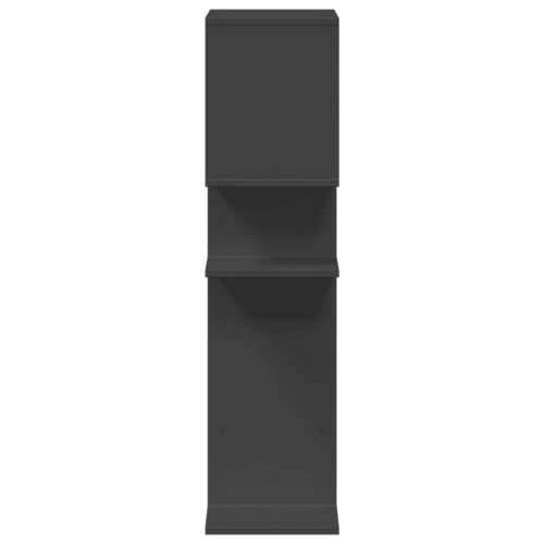 Paravan - Sobna pregrada / regal za knjige crni 92x29x112 cm drveni - Crna 1 112 cm Cijena
