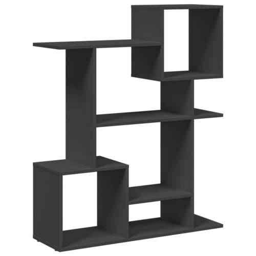 Paravan - Sobna pregrada / regal za knjige crni 92x29x112 cm drveni - Crna 1 112 cm Cijena