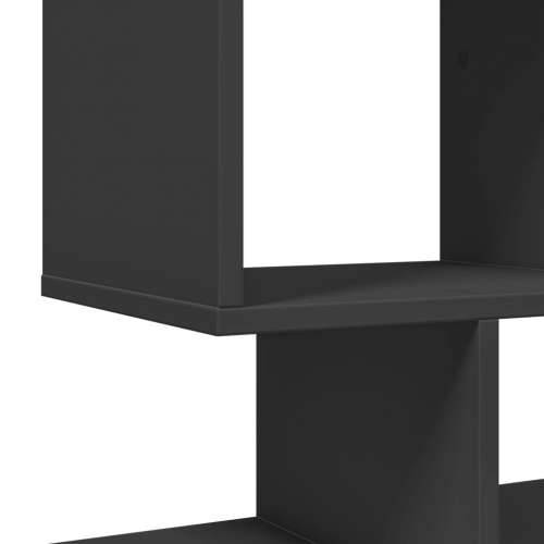 Paravan - Sobna pregrada / regal za knjige crni 92x29x112 cm drveni - Crna 1 112 cm Cijena