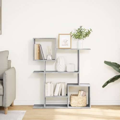 Paravan - Sobna pregrada / regal za knjige sivi 92x29x112 cm drveni - Beton siva 1 112 cm Cijena