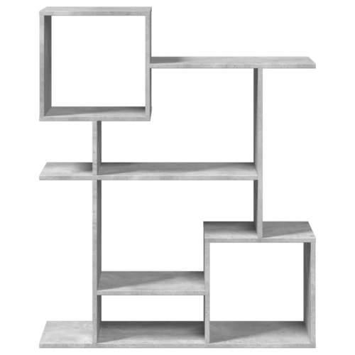Paravan - Sobna pregrada / regal za knjige sivi 92x29x112 cm drveni - Beton siva 1 112 cm Cijena