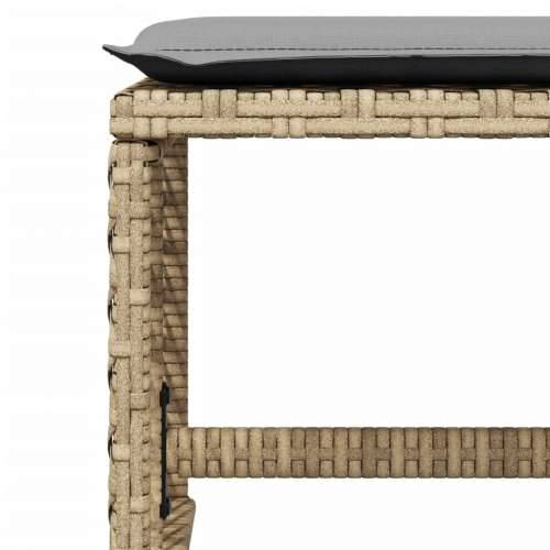 Vrtni taburei s jastucima 4 kom 41x41x36 cm od poliratana - Miješana bež 4 Cijena