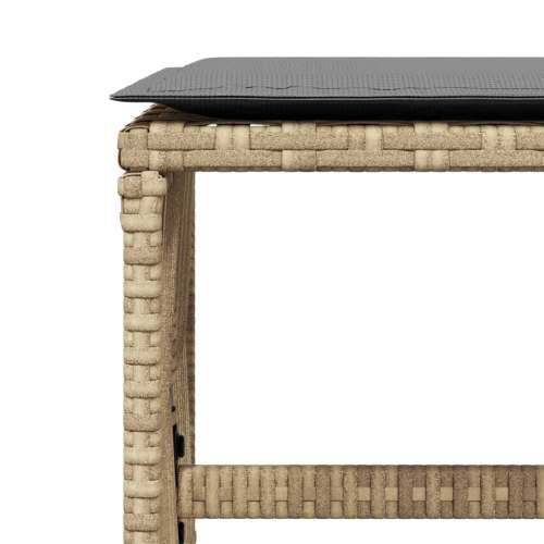 Vrtni taburei s jastucima 4 kom 41x41x36 cm od poliratana - Miješana bež 4 Cijena