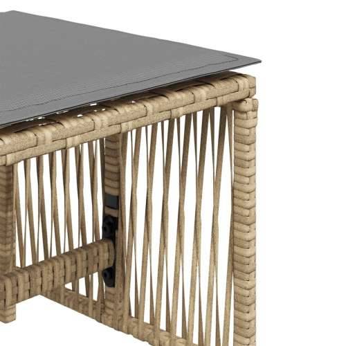 Vrtni taburei s jastucima 4 kom 41x41x36 cm od poliratana - Miješana bež 4 Cijena