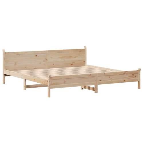 Okvir kreveta bez madraca 200 x 200 cm od masivne borovine - Prirodna 200 x 200 cm Cijena