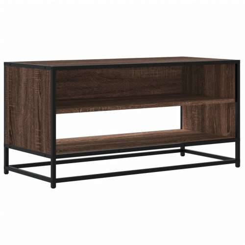 TV ormarić boja hrasta 91x40x46 cm konstruirano drvo i metal - Smeđi hrast 1 91 cm Cijena