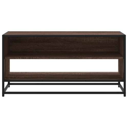 TV ormarić boja hrasta 91x40x46 cm konstruirano drvo i metal - Smeđi hrast 1 91 cm Cijena