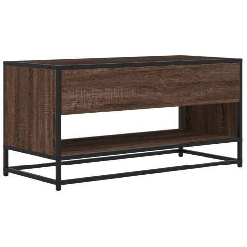 TV ormarić boja hrasta 91x40x46 cm konstruirano drvo i metal - Smeđi hrast 1 91 cm Cijena