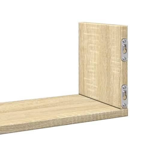 Zidne police 3 kom boja hrasta 80x18x18 cm konstruirano drvo - sonoma hrast 80 x 18 x 18 cm 1 Cijena