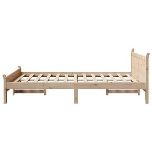 Okvir kreveta bez madraca 135 x 190 cm od masivne borovine - Prirodna 135 x 190 cm Cijena