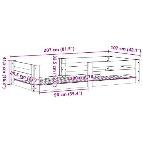 Okvir kreveta bez madraca 100x200 cm konstruirano drvo - Prirodna 100 x 200 cm Cijena