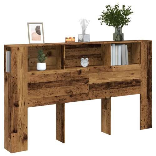 Uzglavlje s ormarićem boja taro drvo 180x18,5x102,5 cm drveni - Staro drvo 1 Cijena