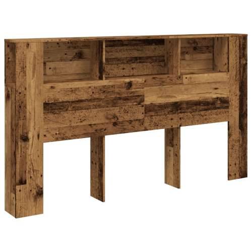 Uzglavlje s ormarićem boja taro drvo 180x18,5x102,5 cm drveni - Staro drvo 1 Cijena