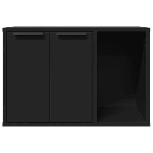 Kutija za mačji pijesak crna 60x40x40 cm konstruirano drvo - Crna 60 x 40 x 40 cm Cijena