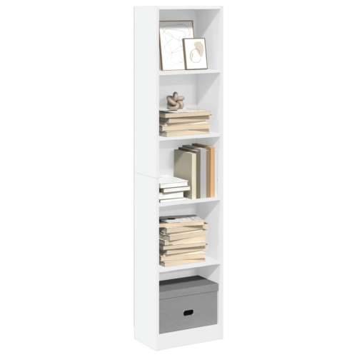 Regal za knjige bijeli 40x24x176 cm konstruirano drvo - Bijela 1 176 cm 40 cm Cijena