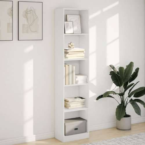 Regal za knjige bijeli 40x24x176 cm konstruirano drvo - Bijela 1 176 cm 40 cm Cijena