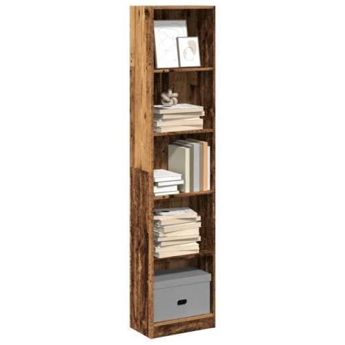 Regal za knjige boja starog drva 40x24x176 cm drveni - Staro drvo 1 176 cm 40 cm Cijena