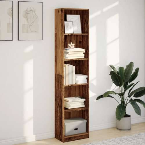 Regal za knjige boja starog drva 40x24x176 cm drveni - Staro drvo 1 176 cm 40 cm Cijena