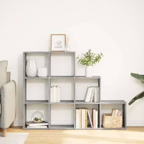 Pregrada/regal za knjige 3 razine sivi 137,5x29x103,5 cm drveni - Beton siva 1 103.5 cm 137.5 cm Cijena
