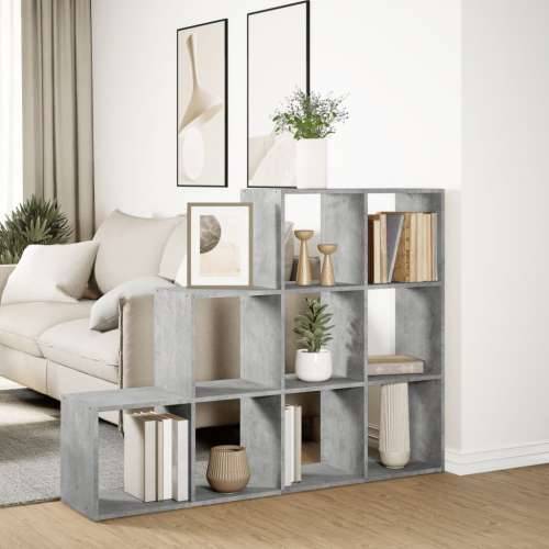 Pregrada/regal za knjige 3 razine sivi 137,5x29x103,5 cm drveni - Beton siva 1 103.5 cm 137.5 cm Cijena