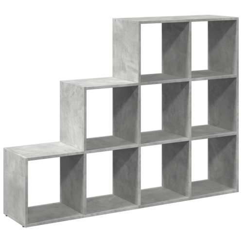 Pregrada/regal za knjige 3 razine sivi 137,5x29x103,5 cm drveni - Beton siva 1 103.5 cm 137.5 cm Cijena