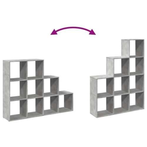 Pregrada/regal za knjige 3 razine sivi 137,5x29x103,5 cm drveni - Beton siva 1 103.5 cm 137.5 cm Cijena