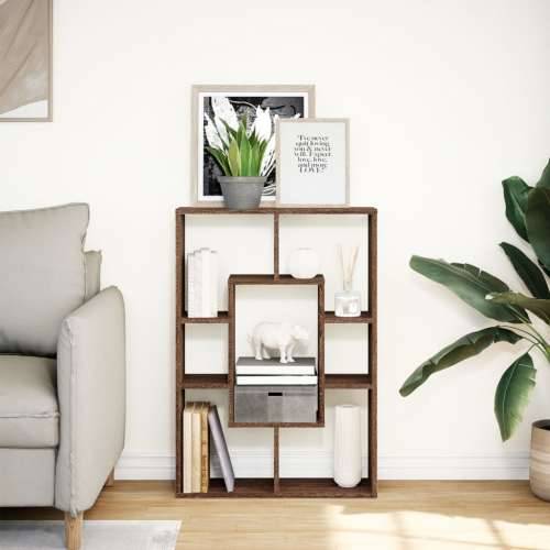 Regal za knjige boja hrasta 63x20x90 cm konstruirano drvo - Smeđi hrast 1 Cijena