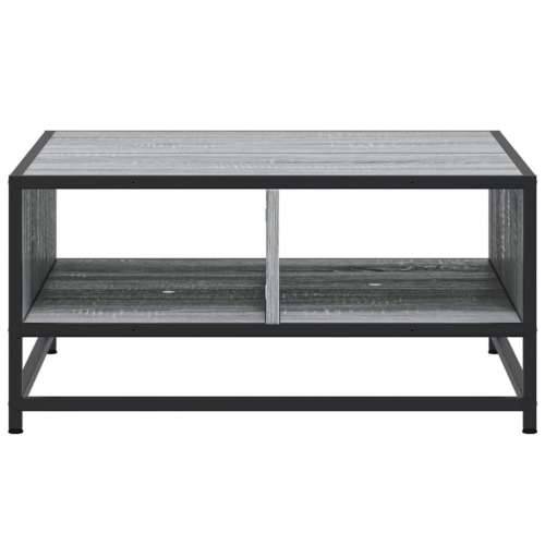 Stolić za kavu siva boja hrasta 60,5x60,5x30 cm drvo i metal - grey sonoma and black 60.5 x 60.5 x 30 cm 1 Cijena
