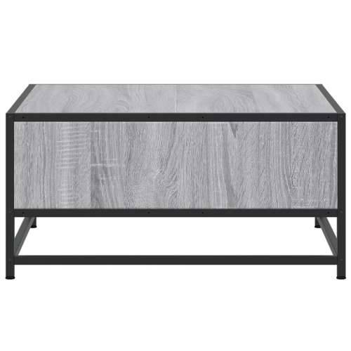 Stolić za kavu siva boja hrasta 60,5x60,5x30 cm drvo i metal - grey sonoma and black 60.5 x 60.5 x 30 cm 1 Cijena