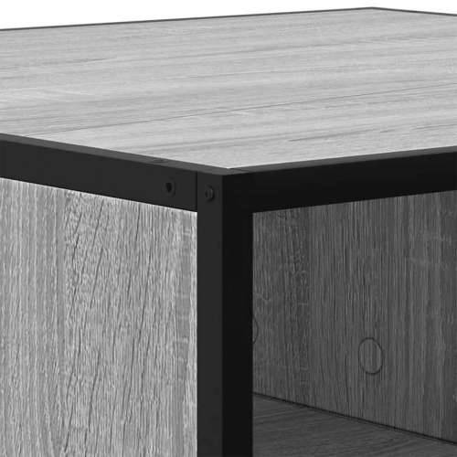 Stolić za kavu siva boja hrasta 60,5x60,5x30 cm drvo i metal - grey sonoma and black 60.5 x 60.5 x 30 cm 1 Cijena