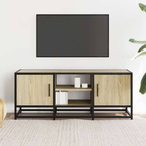 TV ormarić boja hrasta 100x35x41 cm konstruirano drvo i metal - sonoma hrast 1 100 cm Cijena