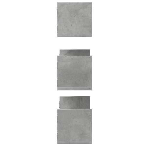 Zidne police 3 kom boja betona 80x18x18cm od konstruiranog drva - Beton siva 80 x 18 x 18 cm 1 Cijena