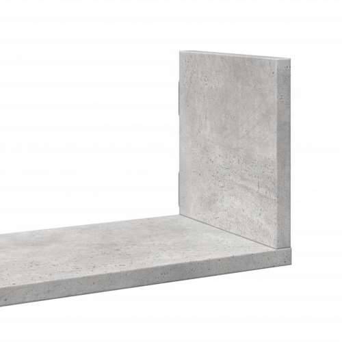 Zidne police 3 kom boja betona 80x18x18cm od konstruiranog drva - Beton siva 80 x 18 x 18 cm 1 Cijena