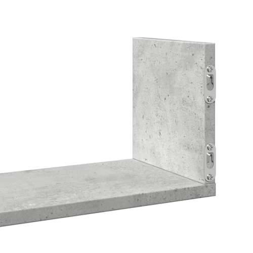 Zidne police 3 kom boja betona 80x18x18cm od konstruiranog drva - Beton siva 80 x 18 x 18 cm 1 Cijena
