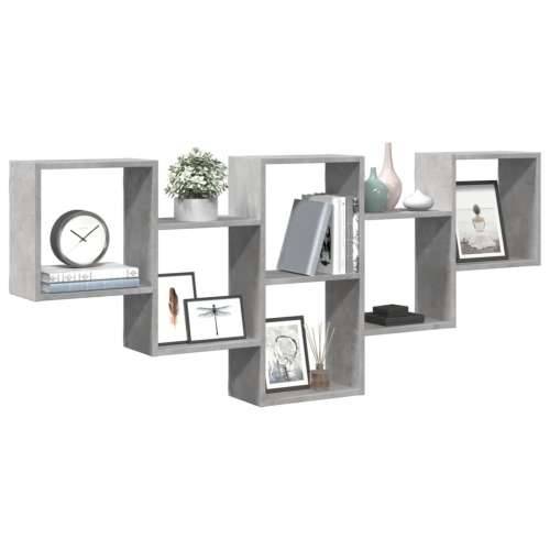 Zidna polica siva boja betona 159x18x66 cm konstruirano drvo - Beton siva 1 Cijena