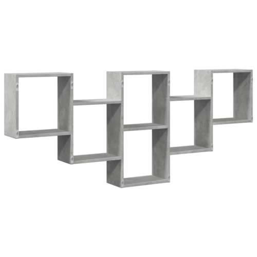 Zidna polica siva boja betona 159x18x66 cm konstruirano drvo - Beton siva 1 Cijena