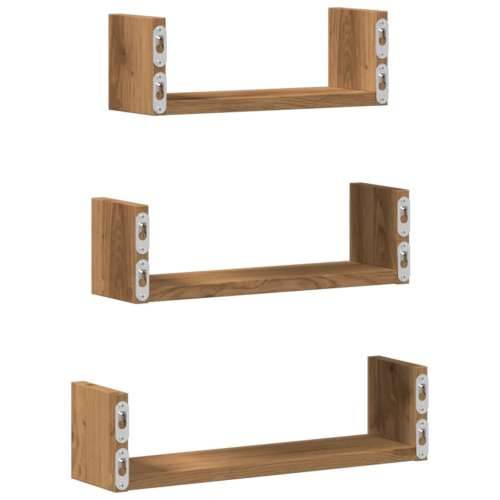 Zidne police 3 kom boja artisian hrast konstruirano drvo - Boja hrasta 40 x 10 x 10.5 cm 3 1 Cijena