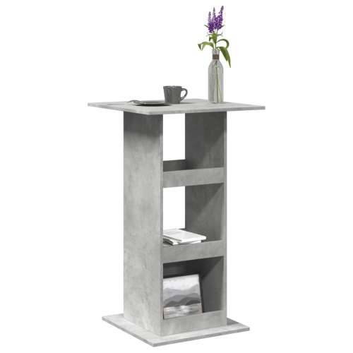 Barski stol s prostorom siva boja betona 60x60x102 cm drveni - Beton siva 1 Cijena