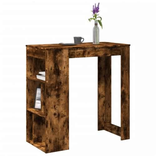 Barski stol s stalcima boja hrasta 102 x 50 x 103,5 cm drveni - Dimljeni hrast 1 Cijena