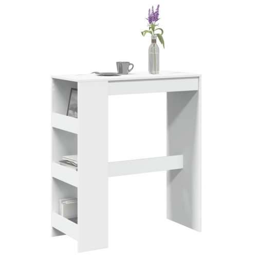 Barski stol s držačima bijeli 90x40x103,5 cm konstruirano drvo - Bijela 1 Cijena