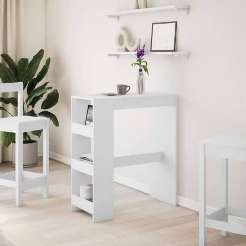 Barski stol s držačima bijeli 90x40x103,5 cm konstruirano drvo - Bijela 1 Cijena