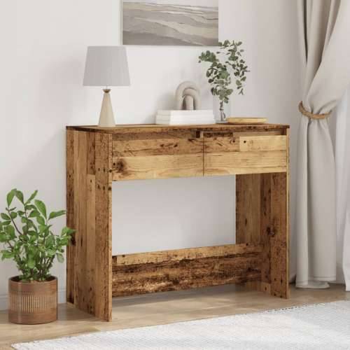 Konzolni stol boja starog drva 89x41x76,5 cm konstruirano drvo - Staro drvo 1 Cijena