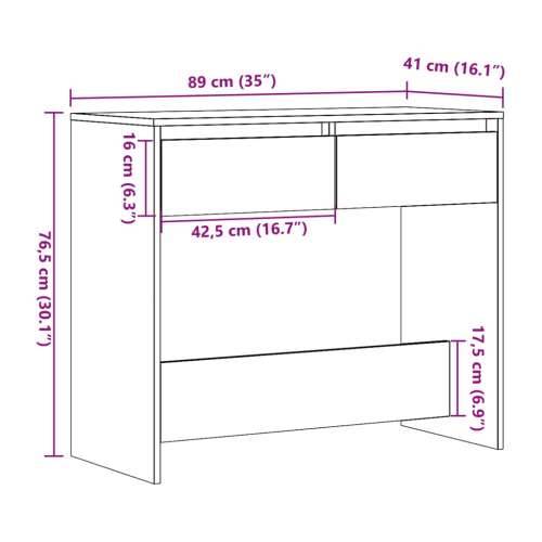 Konzolni stol boja starog drva 89x41x76,5 cm konstruirano drvo - Staro drvo 1 Cijena