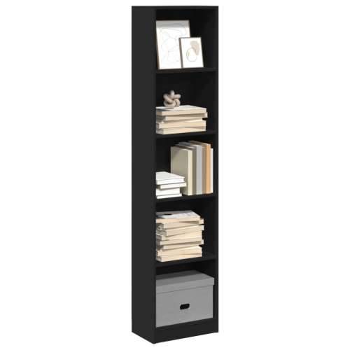 Regal za knjige crni 40x24x176 cm od konstruiranog drva - Crna 1 176 cm 40 cm Cijena
