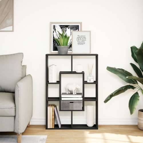 Regal za knjige crni 63x20x90 cm od konstruiranog drva - Crna 1 Cijena