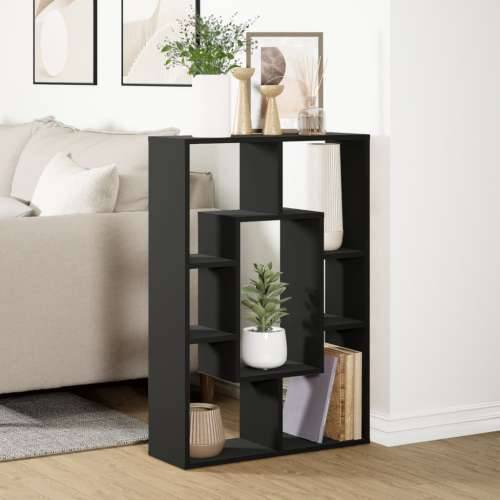 Regal za knjige crni 63x20x90 cm od konstruiranog drva - Crna 1 Cijena